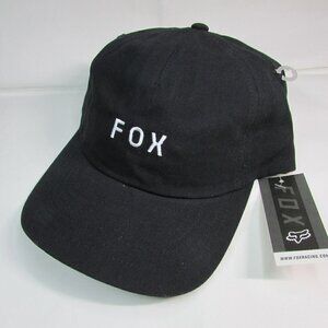 Fox Racing Wordmark Adjustable Cap Hat - Black